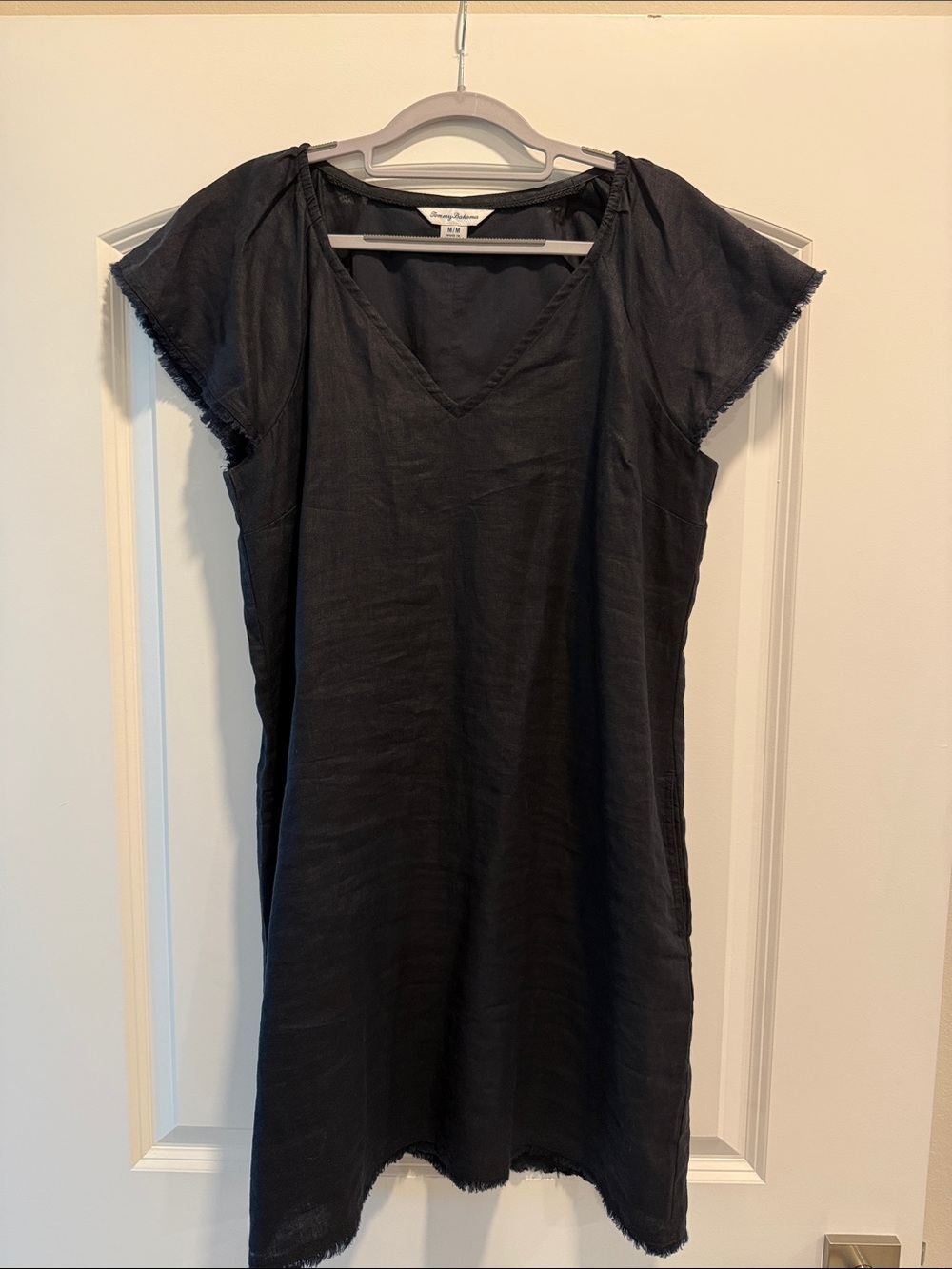 Tommy Bahama Black V-Neck Midi Dress